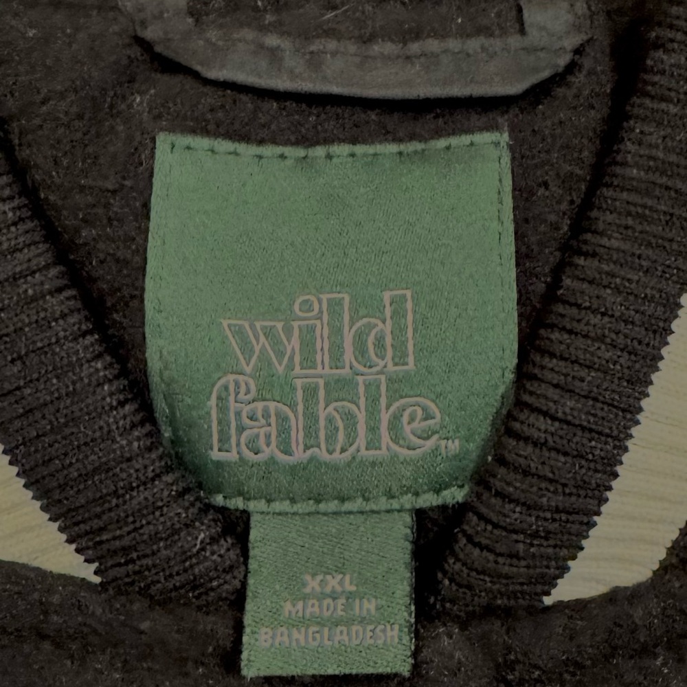 Wild Fable Black and Cream Varsity Jacket. - Picture 3 of 3